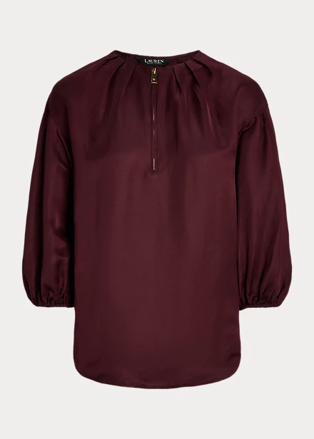 Blouse à Effet Blousant En Shantung 2 Blouse à Effet Blousant En Shantung – Image 2