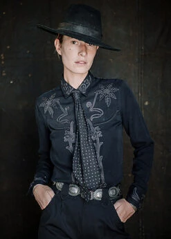 Chemise Western En Sergé à Soutaches -Pas Cher T-Shirts Hauts Magasin s7 1485144 alternate20