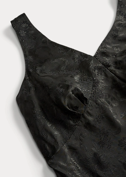 Robe Du Soir Coupée En Biais En Jacquard 8 Robe Du Soir Coupée En Biais En Jacquard – Image 8