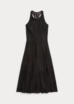 Goat-Suede Racerback Dress