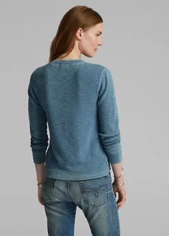 T-shirt Col Tunisien Coton Nid Abeilles -Pas Cher T-Shirts Hauts Magasin s7 1485151 alternate3