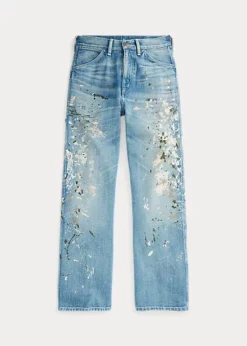 Pantalon Utilitaire En Denim Avec Taches