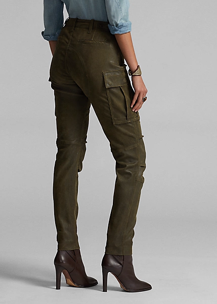 Pantalon Cargo Skinny En Daim 4 Pantalon Cargo Skinny En Daim – Image 4