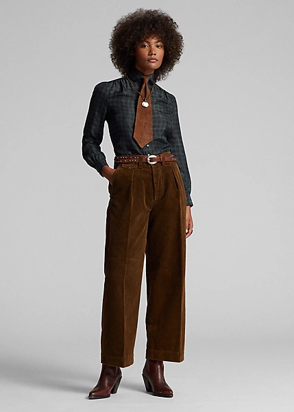 Pantalon En Velours Côtelé Plissé 6 Pantalon En Velours Côtelé Plissé – Image 6