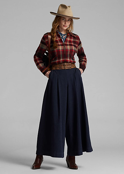 Jupe-culotte En Sergé De Coton Et Laine 2 Jupe-culotte En Sergé De Coton Et Laine – Image 2