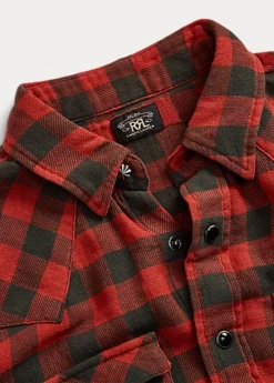 Chemise Western écossaise Coton Et Lin -Pas Cher T-Shirts Hauts Magasin s7 1485178 alternate16