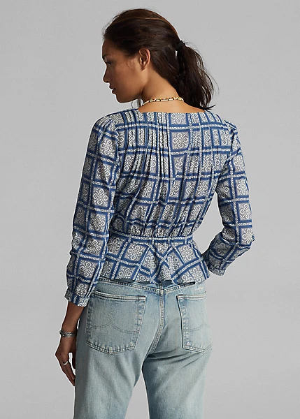 Chemisier à Basque Voile De coton 4 Chemisier à Basque Voile De coton – Image 4