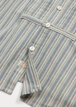 Chemisier Plissé à Motif Rayé En Coton -Pas Cher T-Shirts Hauts Magasin s7 1485182 alternate17