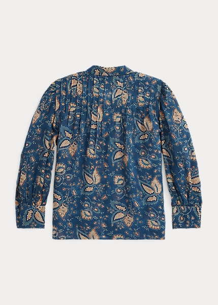 Chemisier Fleuri Plis Piqués Voile Coton 7 Chemisier Fleuri Plis Piqués Voile Coton – Image 7