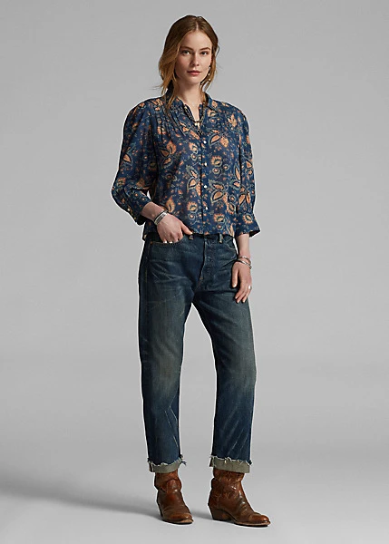 Chemisier Fleuri Plis Piqués Voile Coton 3 Chemisier Fleuri Plis Piqués Voile Coton – Image 3