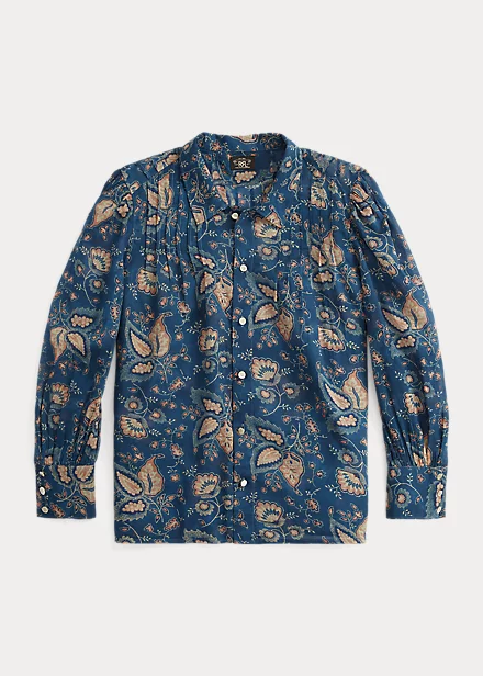 Chemisier Fleuri Plis Piqués Voile Coton 1 Chemisier Fleuri Plis Piqués Voile Coton