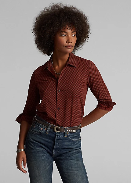 Chemise Safari à Carreaux Voile De Coton 2 Chemise Safari à Carreaux Voile De Coton – Image 2