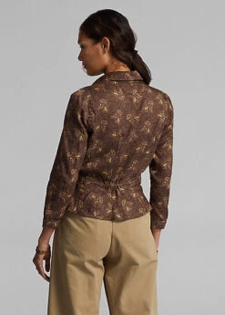 Chemisier Fleuri à Basque En Satinette 13 Chemisier Fleuri à Basque En Satinette -Pas Cher T-Shirts Hauts Magasin s7 1485185 alternate3