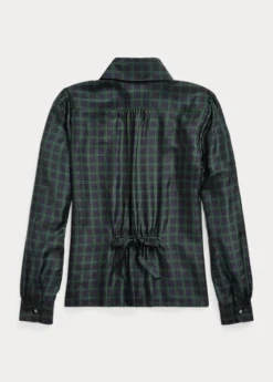 Blouse écossaise Liens Au Dos En Soie -Pas Cher T-Shirts Hauts Magasin s7 1485186 alternate15