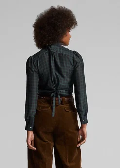 Blouse écossaise Liens Au Dos En Soie -Pas Cher T-Shirts Hauts Magasin s7 1485186 alternate3