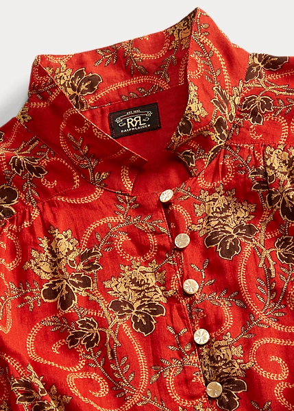 Robe En Coton Fleuri Coupée En Biais 8 Robe En Coton Fleuri Coupée En Biais – Image 8