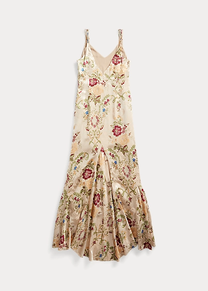 Robe Fleurie Jacquard De Soie 7 Robe Fleurie Jacquard De Soie – Image 7