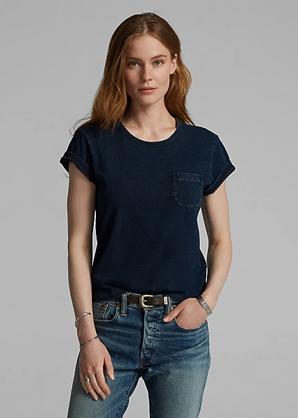 T-shirt à Poche En Coton Et Lin 2 T-shirt à Poche En Coton Et Lin – Image 2