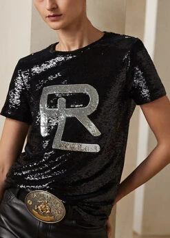 T-shirt RL En Jersey à Sequins -Pas Cher T-Shirts Hauts Magasin s7 1486319 alternate4