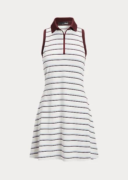 Robe Polo Sans Manches En Jersey Rayé 1 Robe Polo Sans Manches En Jersey Rayé