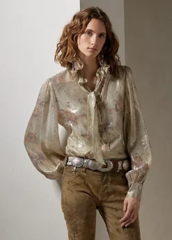 Chemisier Kalen à Manches Bouffantes