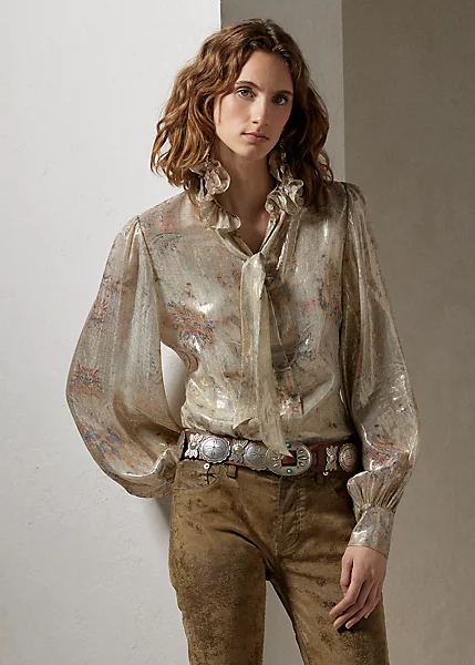 Chemisier Kalen à Manches Bouffantes 1 Chemisier Kalen à Manches Bouffantes