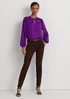 Chemisier Lavallière Volanté Georgette -Pas Cher T-Shirts Hauts Magasin s7 1493470 alternate1