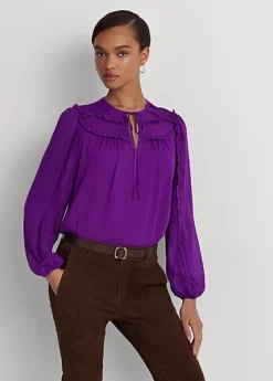 Chemisier Lavallière Volanté Georgette