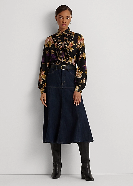 Chemise Fleurie Volantée En Georgette 3 Chemise Fleurie Volantée En Georgette – Image 3