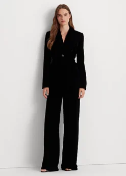 Pantalon Ă Jambe Large En Velours