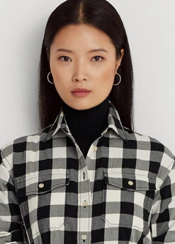 Chemise En Sergé De Coton à Carreaux -Pas Cher T-Shirts Hauts Magasin s7 1493512 alternate4