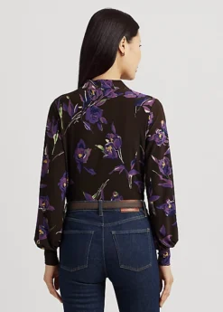 Haut Lavallière Fleuri En Jersey Stretch -Pas Cher T-Shirts Hauts Magasin s7 1493523 alternate3