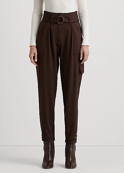 Pantalon Cargo Ceinturé En Jersey Ponte 3 Pantalon Cargo Ceinturé En Jersey Ponte – Image 3