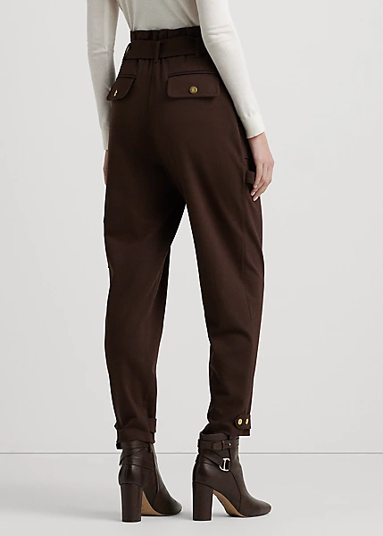 Pantalon Cargo Ceinturé En Jersey Ponte 4 Pantalon Cargo Ceinturé En Jersey Ponte – Image 4