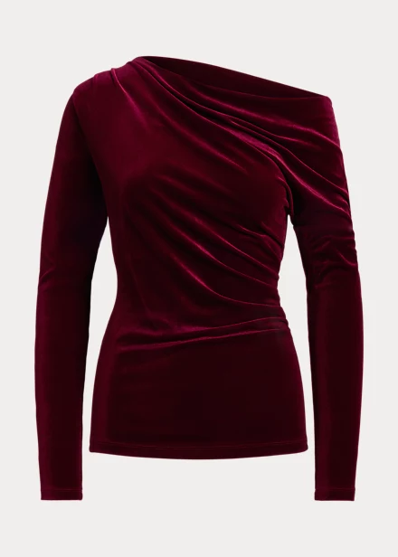 Haut Asymétrique Plissé En Velours 2 Haut Asymétrique Plissé En Velours – Image 2