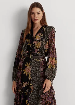 Blouse Bordure Volantée En Georgette