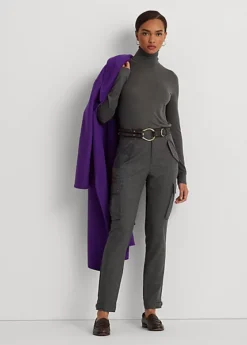 Pantalon Cargo En Sergé De Laine