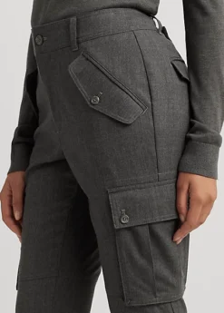 Pantalon Cargo En Sergé De Laine -Pas Cher T-Shirts Hauts Magasin s7 1493626 alternate4