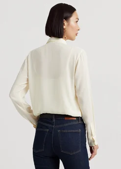 Chemise à Plis Piqués Dentelle Et Crêpe -Pas Cher T-Shirts Hauts Magasin s7 1493627 alternate3