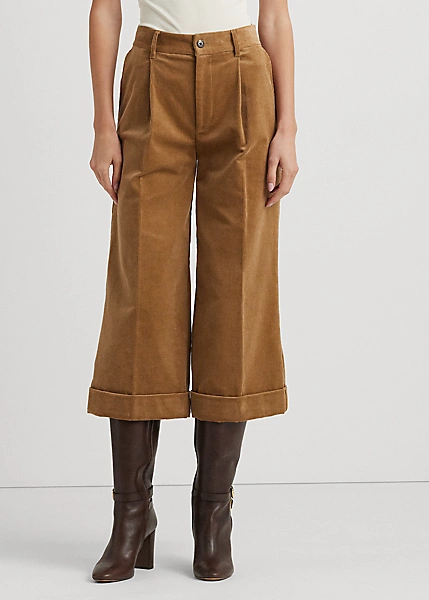 Jupe-culotte à Pinces Velours Côtelé 3 Jupe-culotte à Pinces Velours Côtelé – Image 3