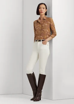 Chemise à Motif Brides En Jersey Stretch -Pas Cher T-Shirts Hauts Magasin s7 1493652 alternate1