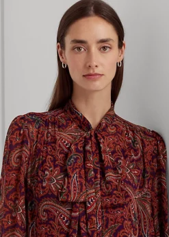 Chemisier Lavallière à Motif Georgette 10 Chemisier Lavallière à Motif Georgette -Pas Cher T-Shirts Hauts Magasin s7 1493677 alternate4