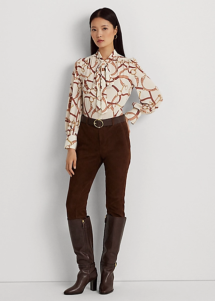 Chemise Lavallière Georgette à Motif 3 Chemise Lavallière Georgette à Motif – Image 3