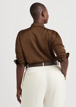 Chemisier En Charmeuse De Satin 8 Chemisier En Charmeuse De Satin -Pas Cher T-Shirts Hauts Magasin s7 1493904 alternate3