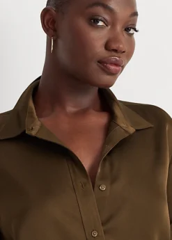 Chemisier En Charmeuse De Satin 9 Chemisier En Charmeuse De Satin -Pas Cher T-Shirts Hauts Magasin s7 1493904 alternate4