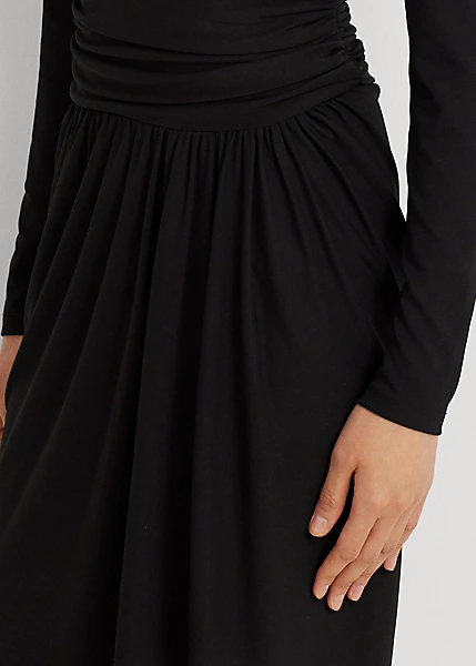 Robe Ruchée Col V Croisé Jersey Stretch 5 Robe Ruchée Col V Croisé Jersey Stretch – Image 5