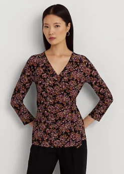 Haut à Motif Fleuri En Jersey Stretch