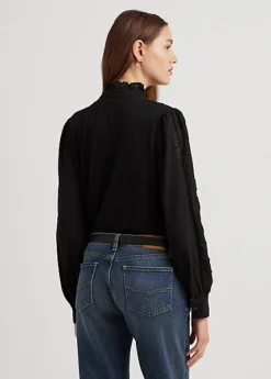 Chemisier En Jersey De Coton Et Dentelle 8 Chemisier En Jersey De Coton Et Dentelle -Pas Cher T-Shirts Hauts Magasin s7 1494154 alternate3