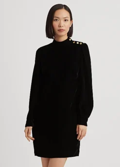 Robe Col Cheminée Boutonnée En Velours -Pas Cher T-Shirts Hauts Magasin s7 1494164 alternate1