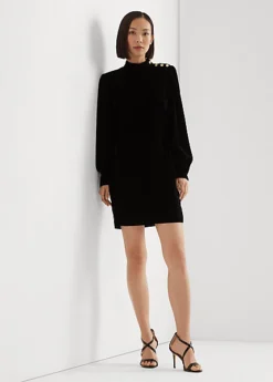 Robe Col Cheminée Boutonnée En Velours -Pas Cher T-Shirts Hauts Magasin s7 1494164 alternate5